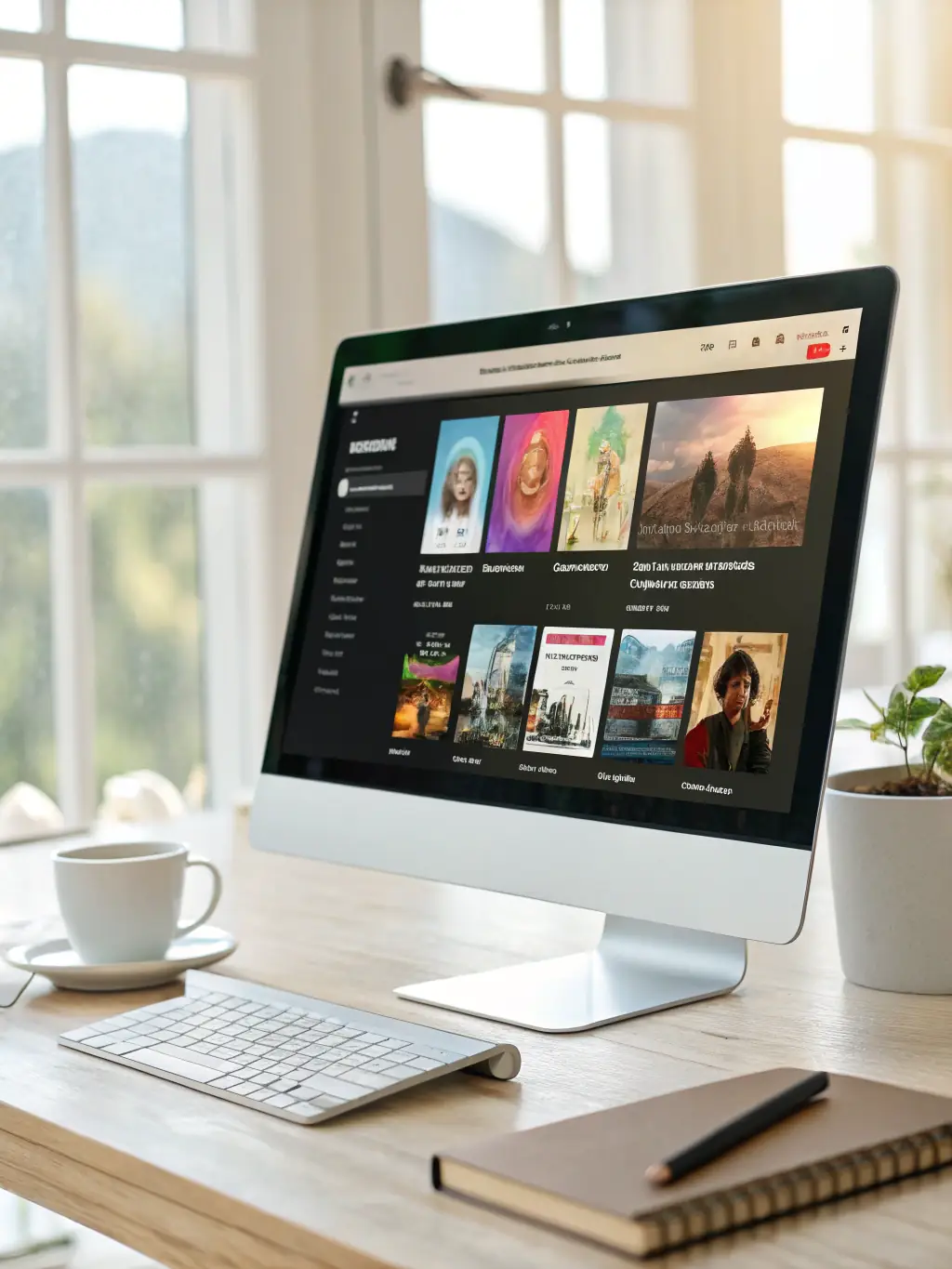 An artist's music being streamed on a digital platform, symbolizing the distribution opportunities facilitated by PISTACHE.